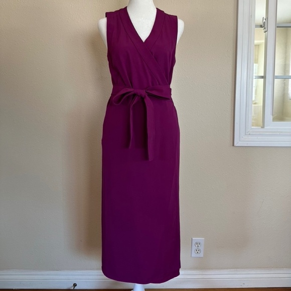 Everlane Japanese GoWeave Sleeveless Wrap Dress - Size 00 - Picture 1 of 6